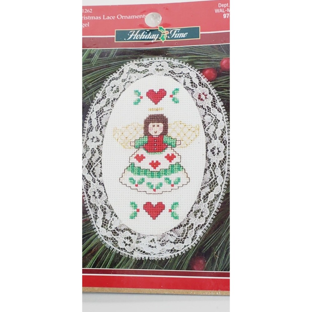 Christmas Lace Ornament Angels Lot of 4 Cross Stitch Kit Holiday Time New - Picture 1 of 4